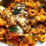 Pasta Bake with Pumpkin Tomato Sauce - Cozy Comfort Food