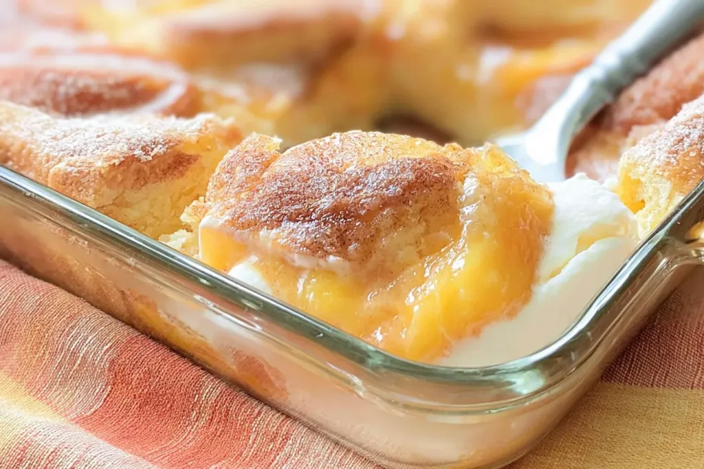 Sliced Peaches and Cream Pie