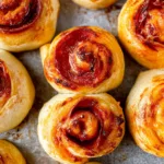 Homemade Pepperoni Pizza Rolls Fresh Out of the Oven