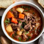 Delicious Pot Roast Soup in a Bowl