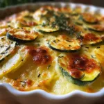 Delicious Potato-Zucchini Gratin Freshly Baked