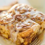 Sliced Pumpkin Cinnamon Roll Bake