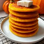 Delicious Pumpkin Cottage Cheese Pancakes on a Plate