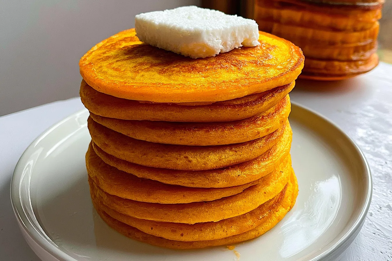 Pumpkin Cottage Cheese Pancakes 