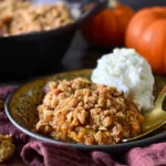 Delicious Pumpkin Crisp in a Baking Dish