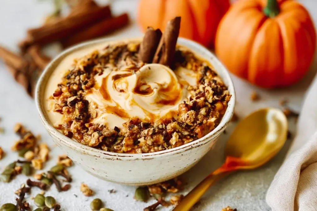 Delicious Pumpkin Pie Yogurt Bowl Ready to Enjoy