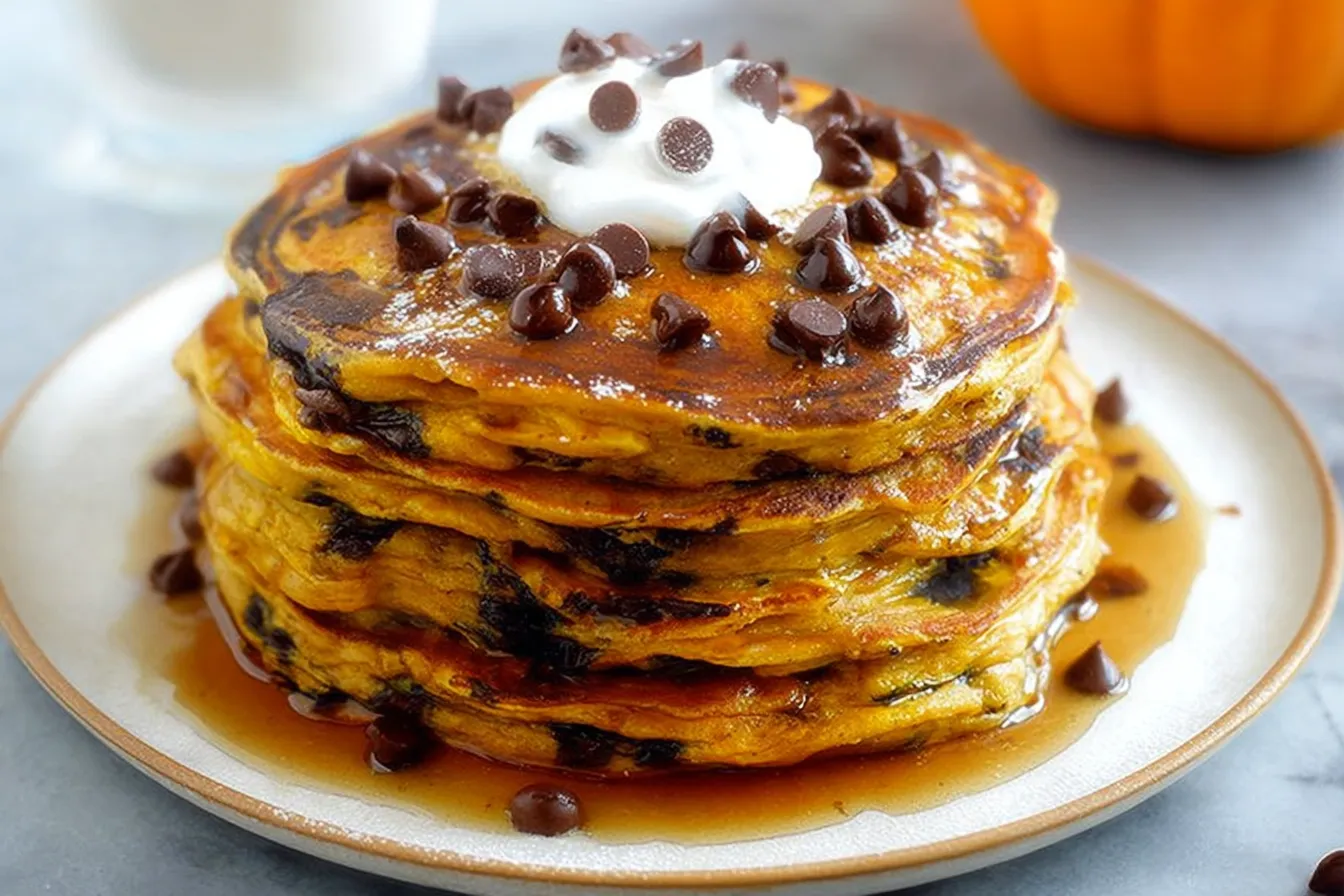 Pumpkin Spice Pancakes with Chocolate Chips: A Fall Delight 4 Pumpkin Spice Pancakes with Chocolate Chips