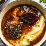 Delicious Red Wine Braised Short Ribs in Dutch Oven