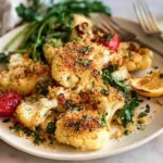 Roasted Parmesan Crusted Cauliflower Close-Up