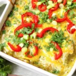 Salsa Verde Low Carb Chicken Casserole in a Dish