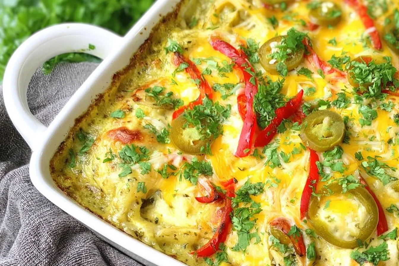 Salsa Verde Low Carb Chicken Casserole