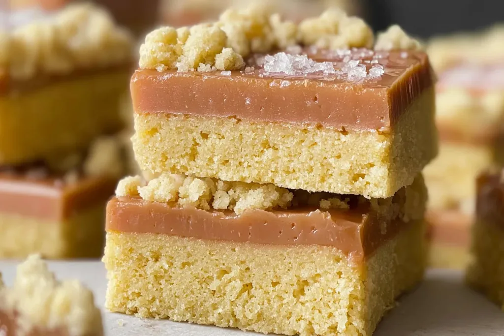 Delicious Salted Caramel Butter Bars Made with a Cake Mix