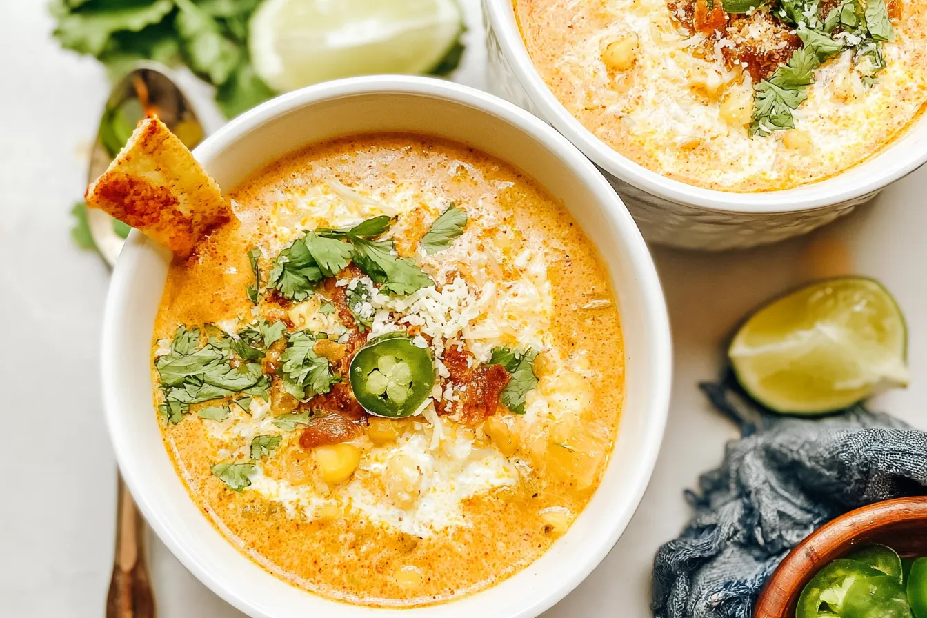 Slow Cooker Mexican Street Corn Soup 