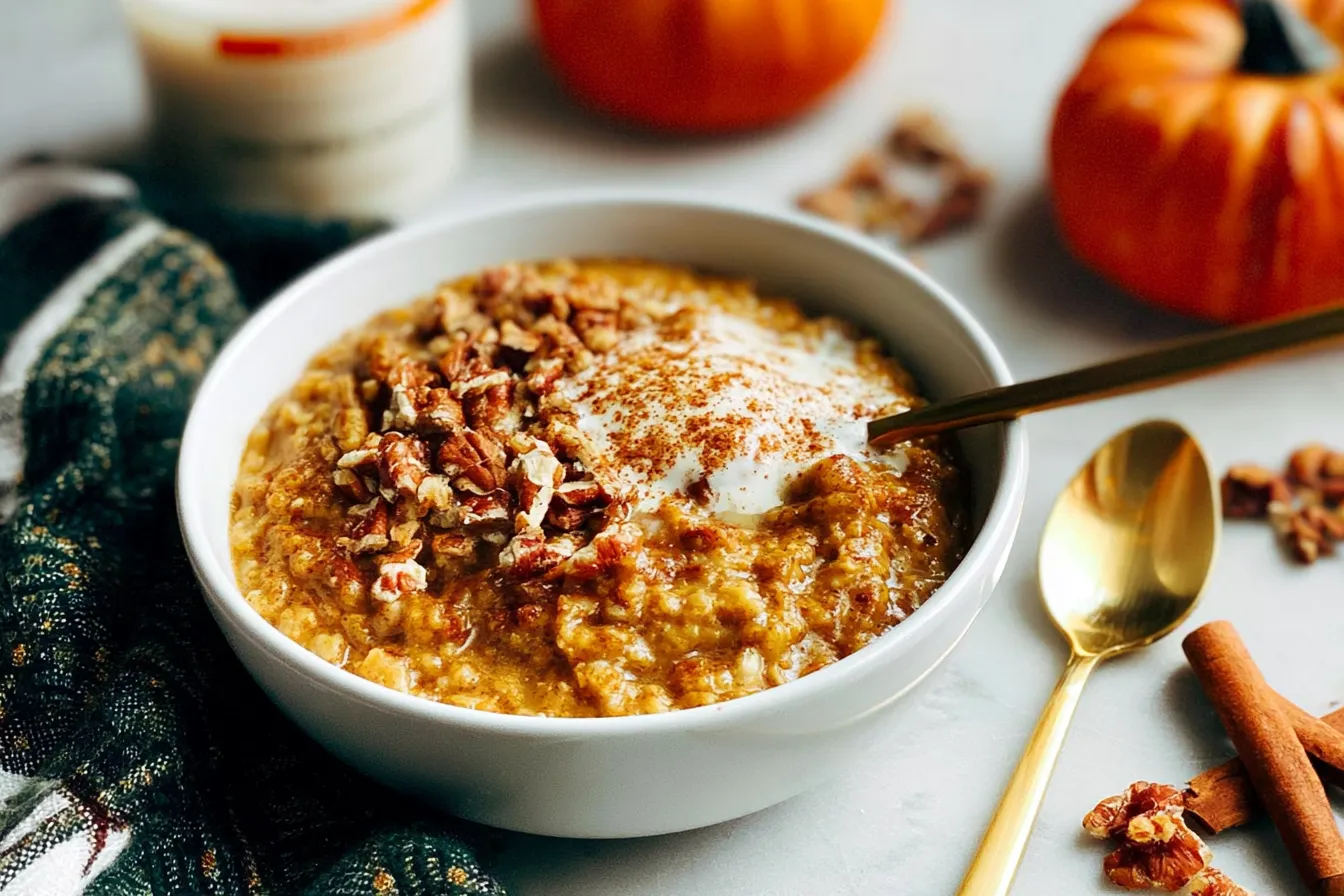 Slow Cooker Pumpkin Pie Oatmeal 