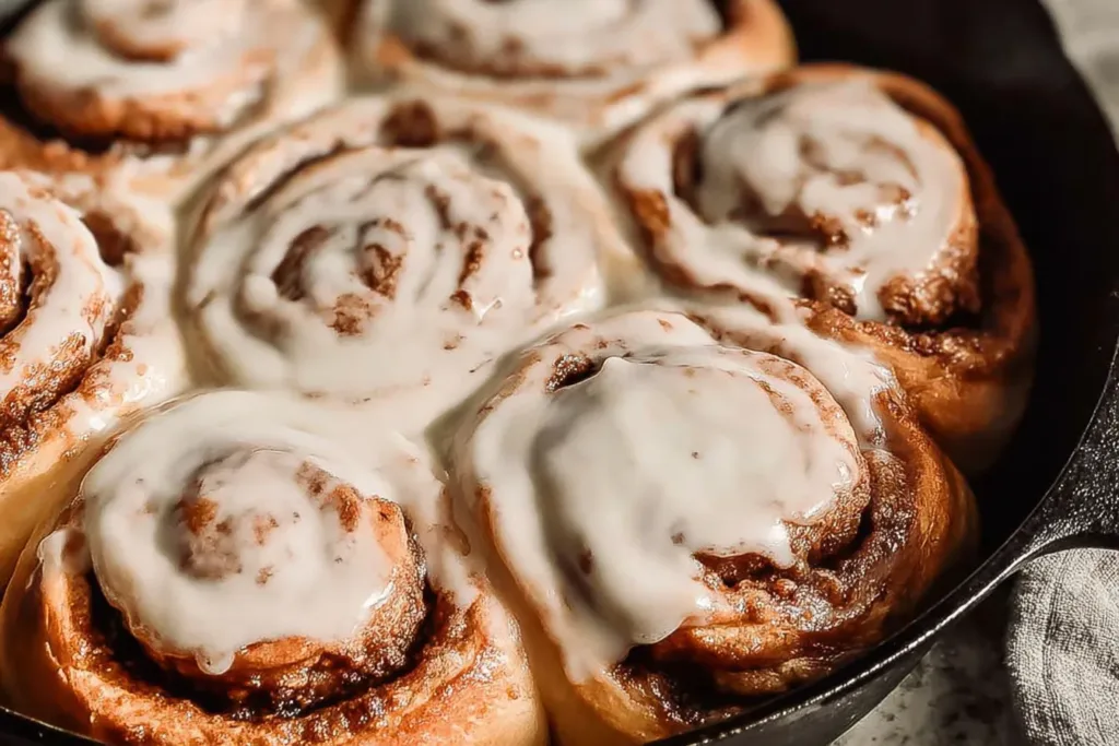 Sourdough Cinnamon Rolls Fresh Out of the Oven
