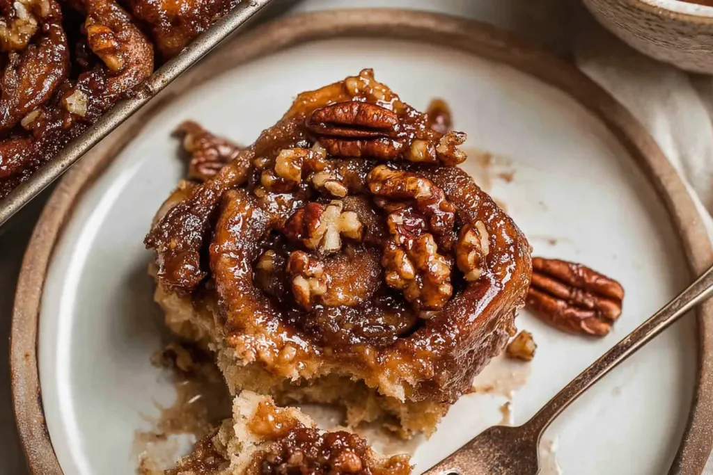 Decadent Sourdough Sticky Buns Fresh Out of the Oven