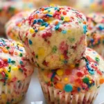 Sprinkle Birthday Cake Muffins: A Joyful Celebration Treat! 5 Sprinkle Birthday Cake Muffins Freshly Baked