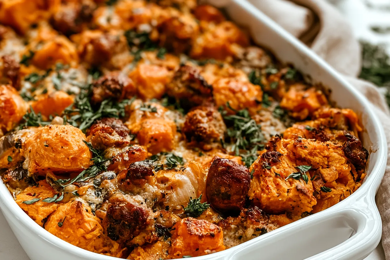 Sweet Potato and Sausage Casserole Recipe