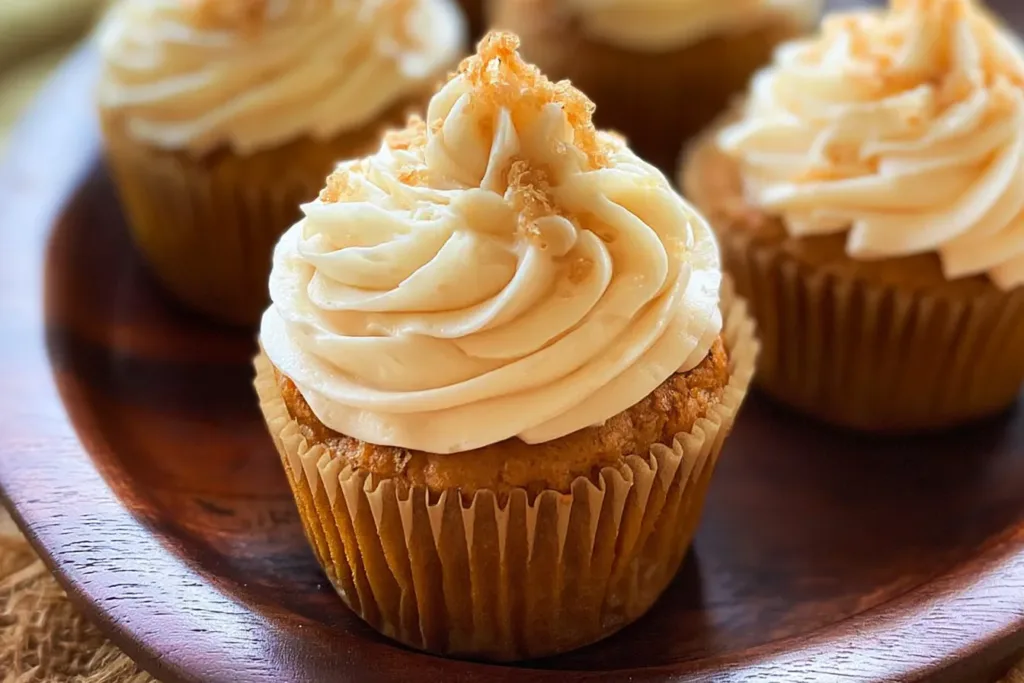 Sweet Potato Cupcakes: Deliciously Moist and Irresistible! 3 Sweet Potato Cupcakes with Cream Cheese Frosting
