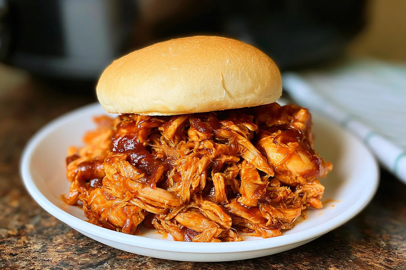 The Best Crockpot BBQ Chicken (Easy Pulled Chicken) 