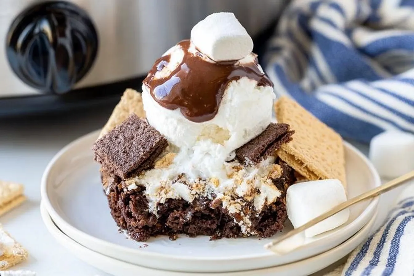 The Best Crockpot S’mores Cake Recipe