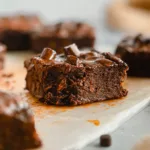 The BEST Fudgy Flourless Sweet Potato Brownies Plated