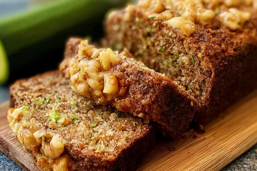 Delicious Zucchini Bread Slices Ready to Serve