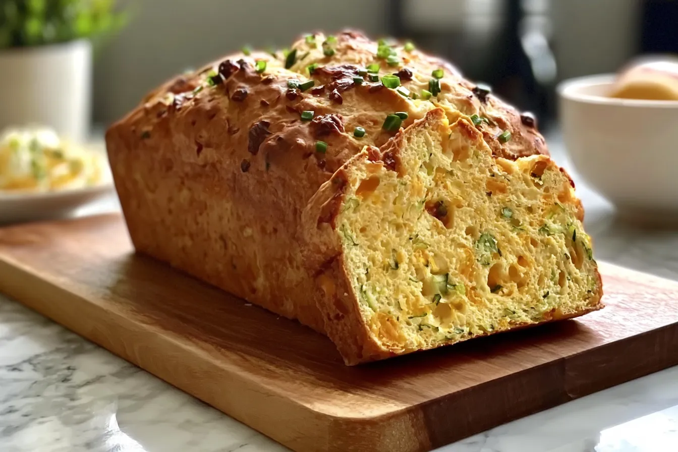 Zucchini Cheddar Cheese & Chive Buttermilk Quick Bread Delight 4 Zucchini Cheddar Cheese & Chive Buttermilk Quick Bread