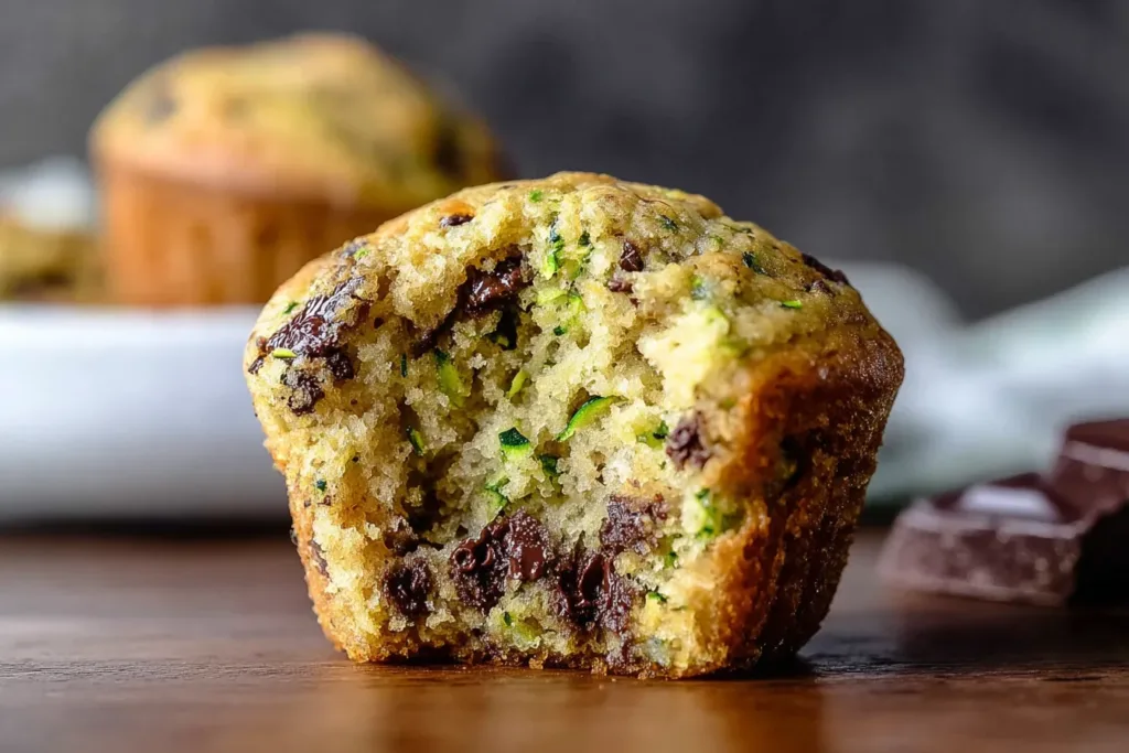 Freshly Baked Zucchini Chocolate Chip Muffins