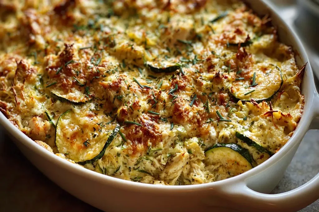 25-Minute Rotisserie Chicken Zucchini Casserole