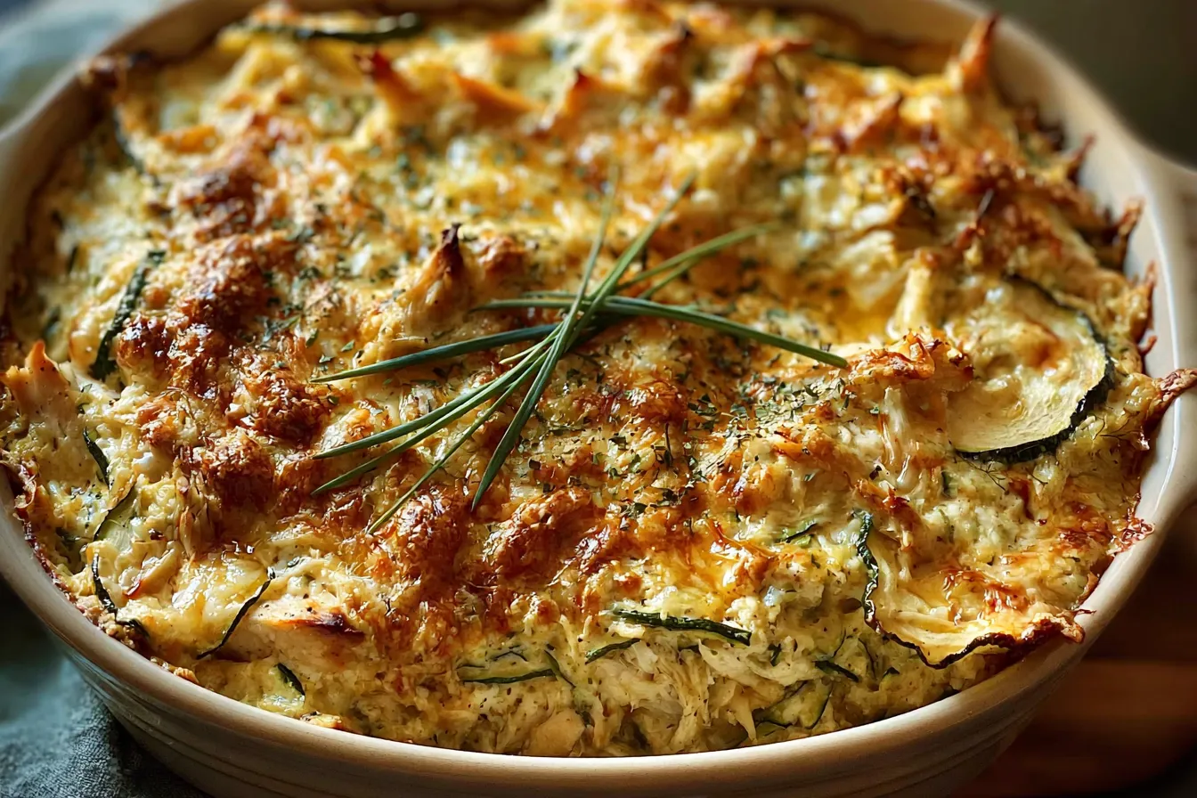 25-Minute Rotisserie Chicken Zucchini Casserole That Wows 