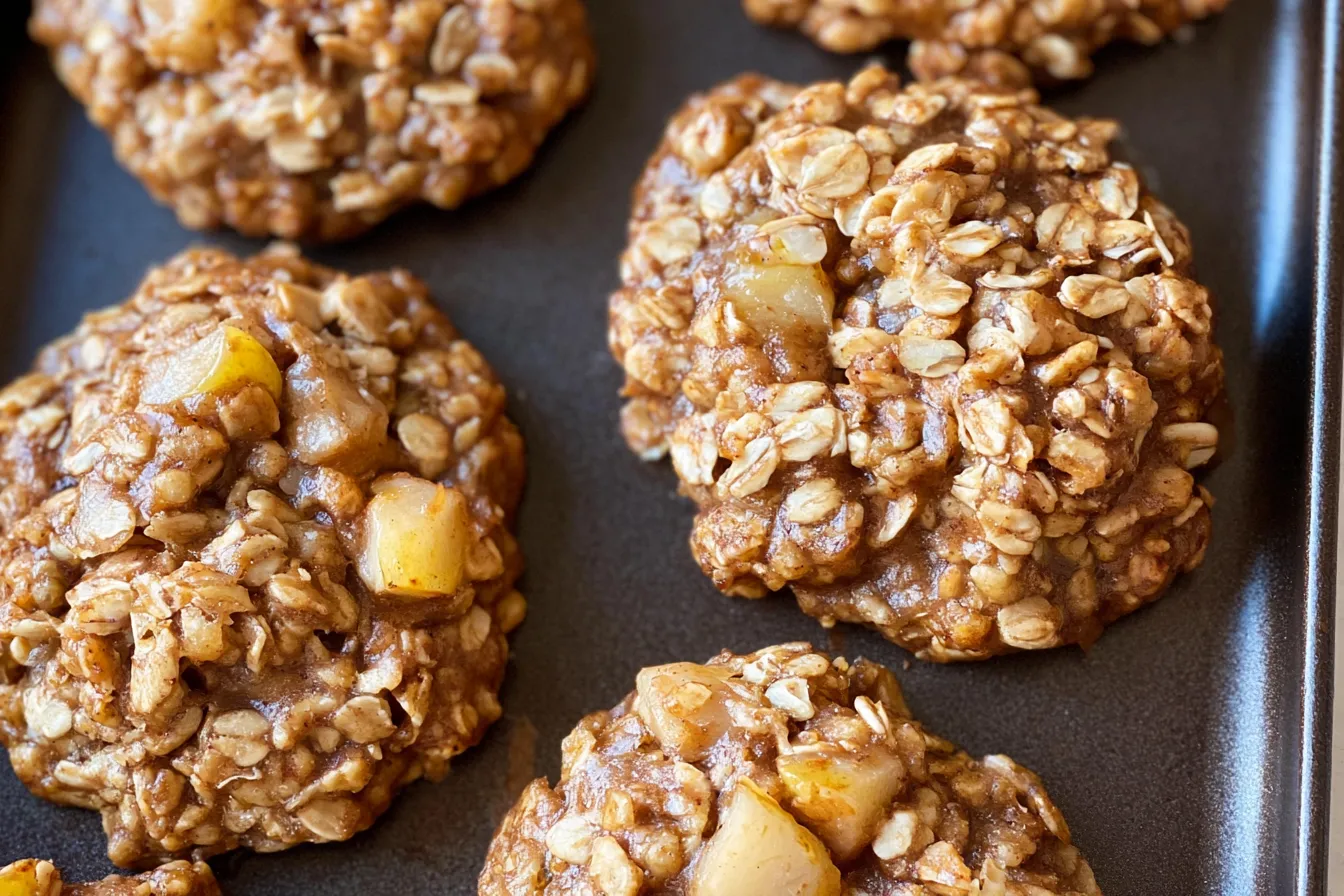 6-Ingredient Healthy Pear Oatmeal Cookies 