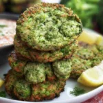 Air Fryer Broccoli Fritters Freshly Cooked