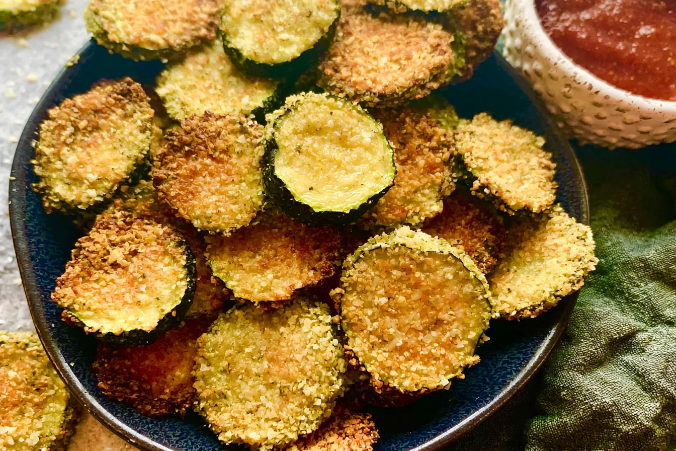 Air Fryer Crispy Parmesan Zucchini Chips 