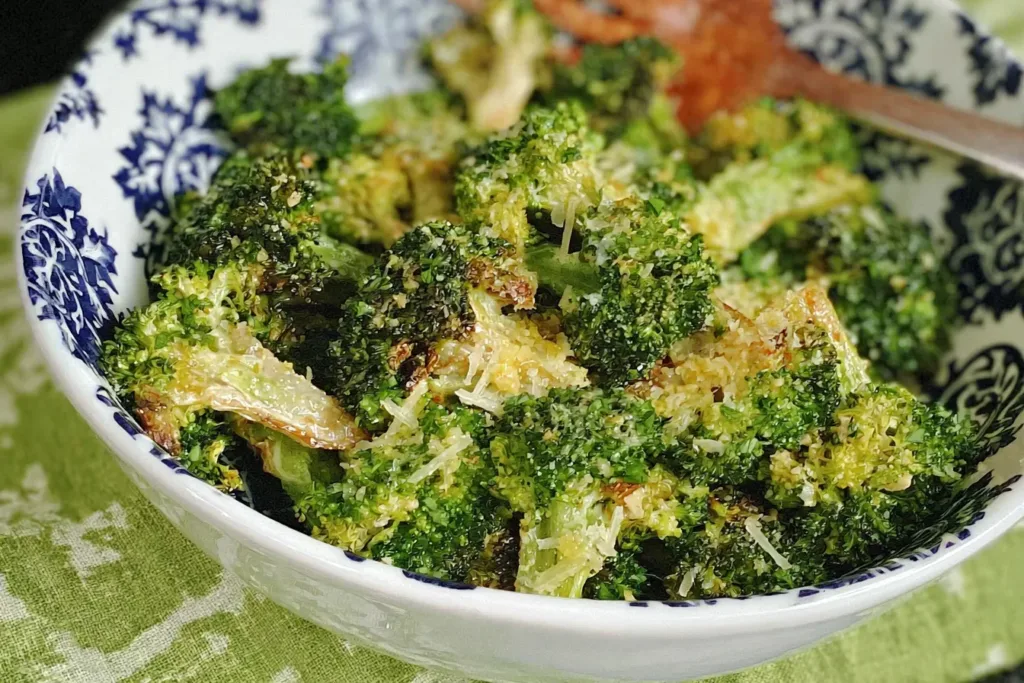Air Fryer Garlic Parmesan Broccoli - Crispy and Delicious