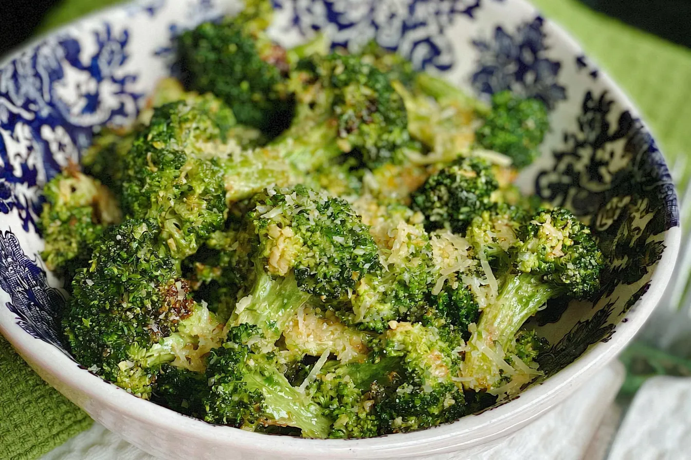 Air Fryer Garlic Parmesan Broccoli 