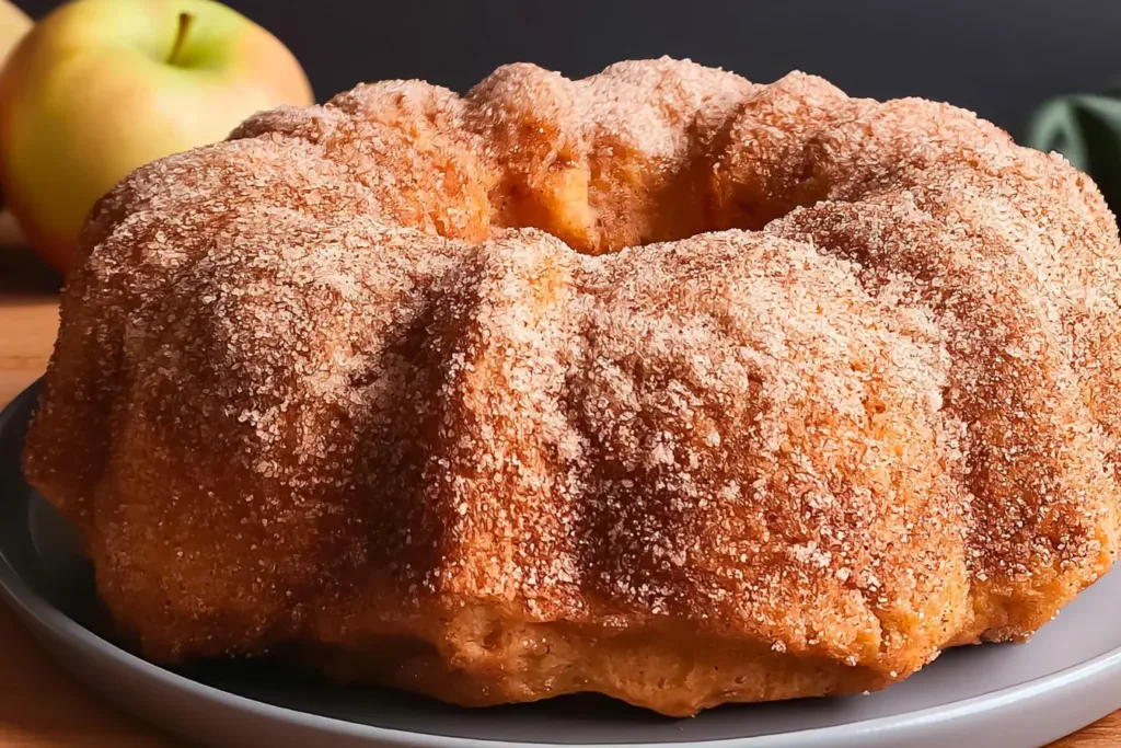 Apple Cider Donut Cake with Cinnamon Sugar Coating Slice