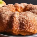 Apple Cider Donut Cake with Cinnamon Sugar Coating Slice
