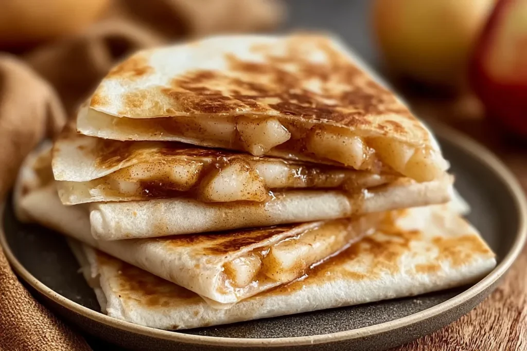 Delicious Apple Cinnamon Breakfast Quesadillas Plate