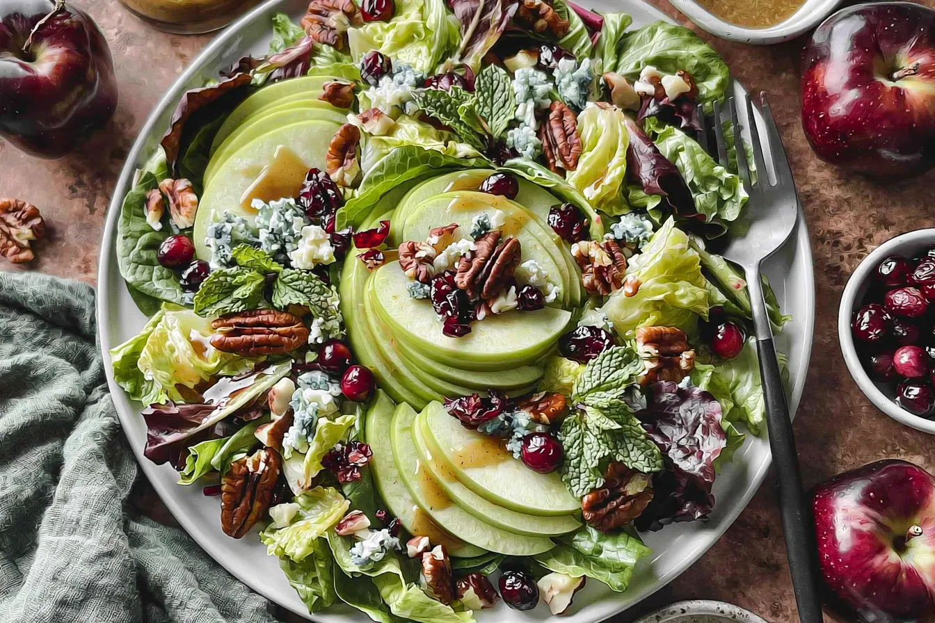 Apple Cranberry Salad With Maple Dijon Dressing 