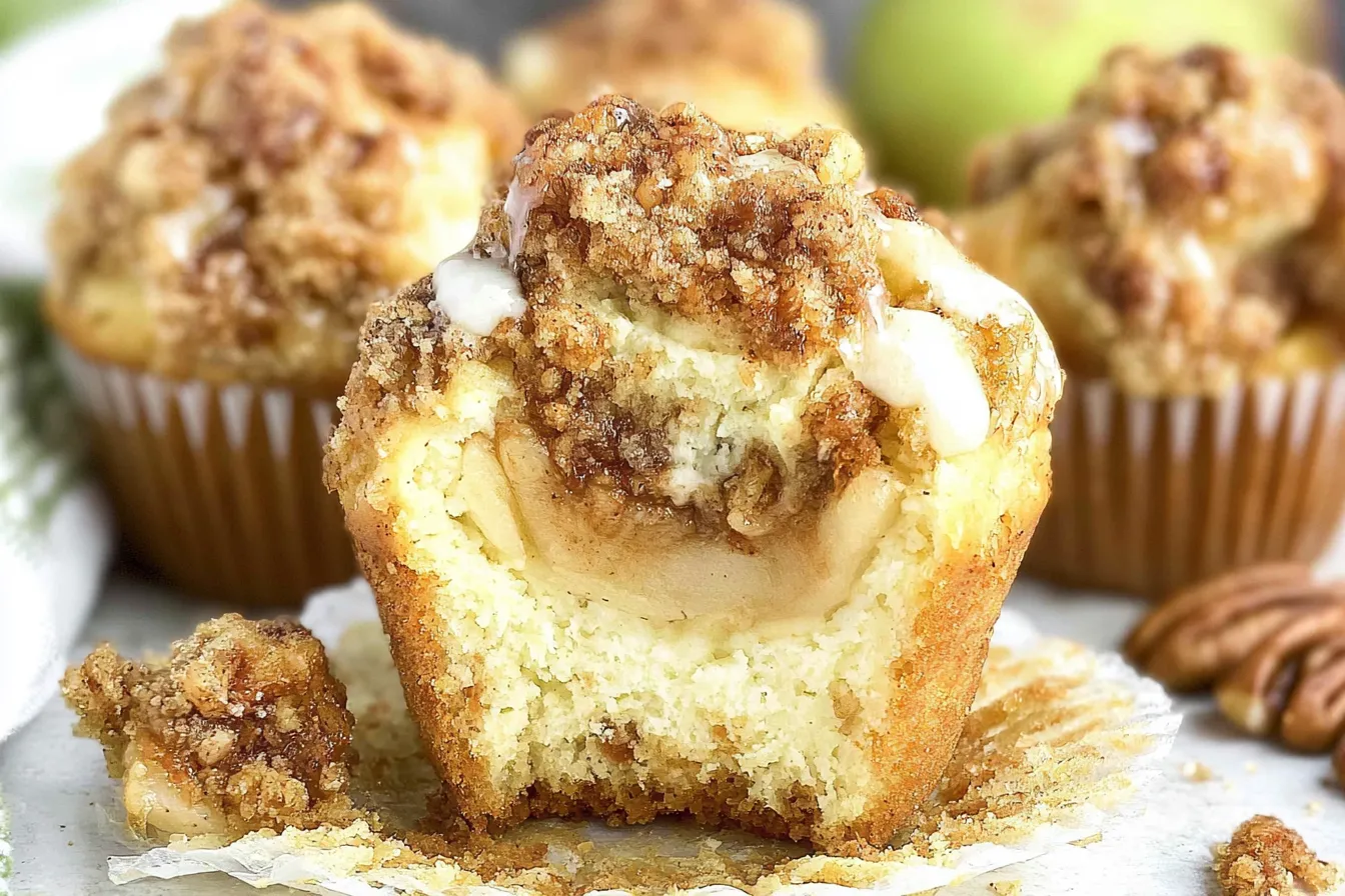 Apple Crisp Cheesecake Muffins 