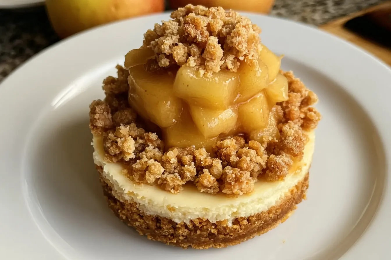 Apple Crisp Mini Cheesecakes For A Fall Dessert 