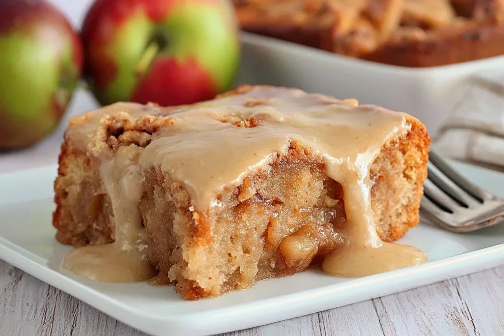 Deliciously Moist Apple Dapple Cake Slice