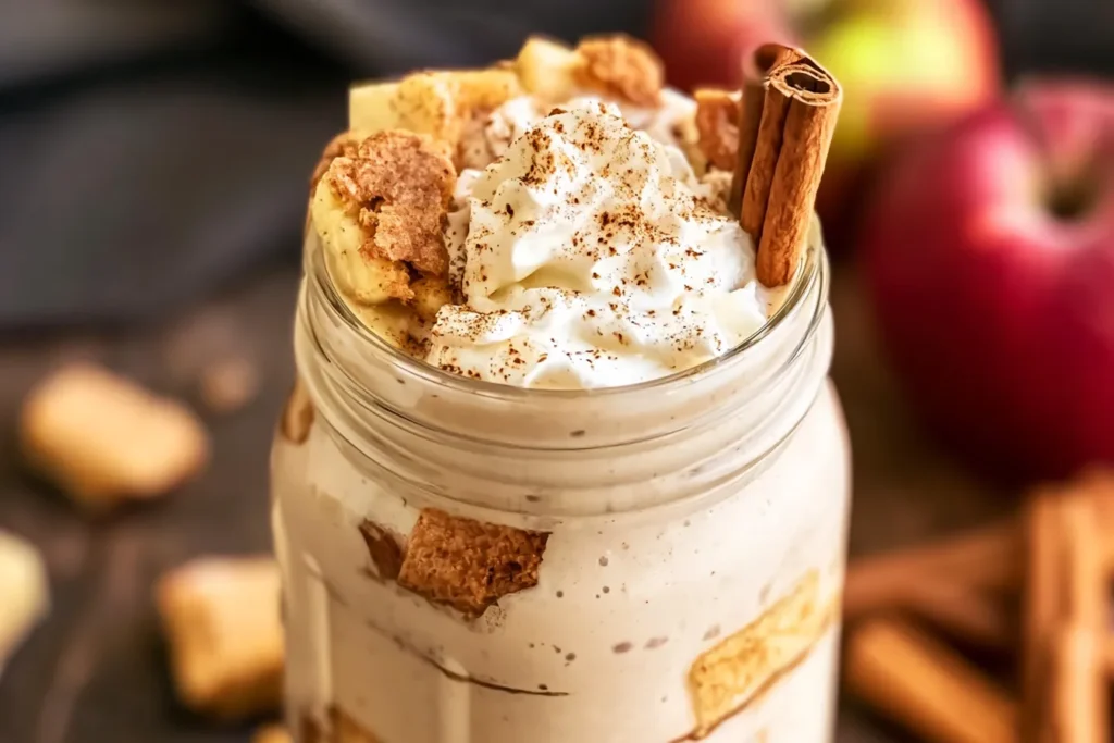 Tasty Apple Pie Smoothie in a Glass