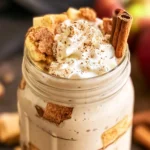 Tasty Apple Pie Smoothie in a Glass