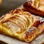 Apple Puff Pastry Tart with Vanilla Custard: A Delicious Delight 5 Sliced Apple Puff Pastry Tart with Vanilla Custard