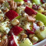 Colorful Apple Salad on a Plate