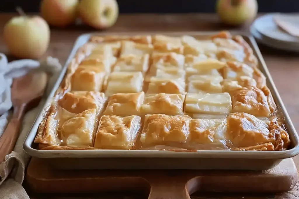 Apple Slab Pie Freshly Baked and Ready to Serve