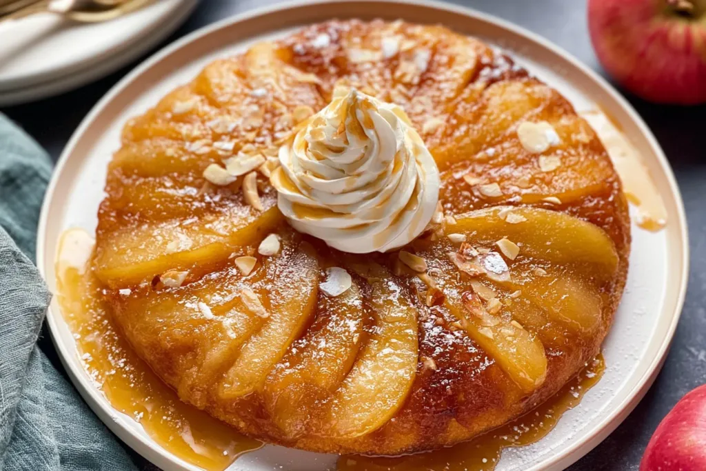 Delicious Apple Upside Down Cake Freshly Baked