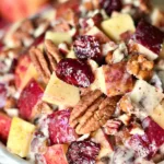Autumn Fruit Salad with Greek Yogurt Dressing in a Bowl